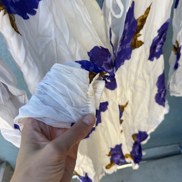 Winston White Floral Silk Romper - Picture 7 of 8